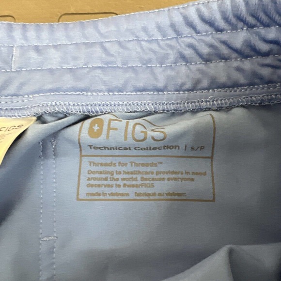 FIGS Technical Collection Scrub Jogger Size Small Light Blue Periwinkle FS Chrty - Picture 4 of 9